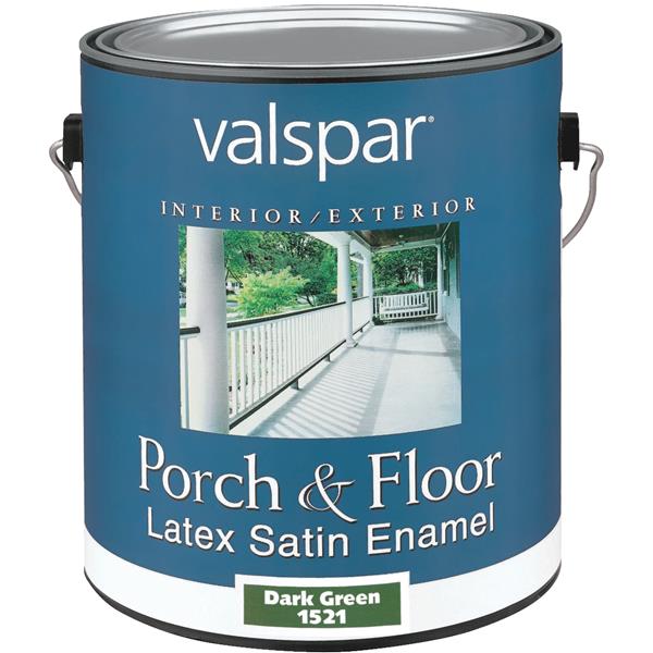 ****Valspar 1 Gal. Dark Green Self Priming Latex Satin Porch &amp; Floor Enamel