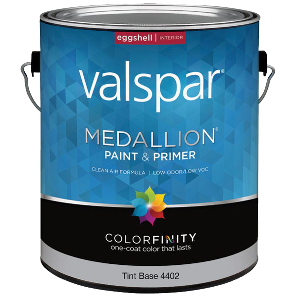 Valspar Medallion 100% Acrylic Paint &amp; Primer Eggshell Interior Wall Paint, Tint Base, 1 Gal.