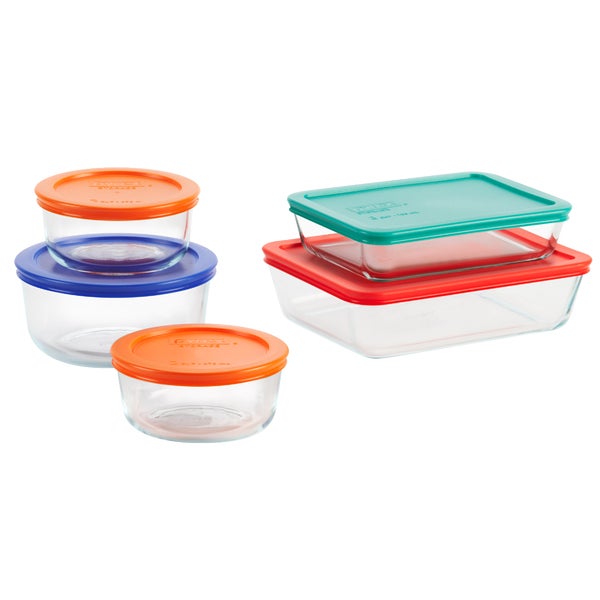 Pyrex Simply Store Glass Storage Bakeware Set (10-Piece)