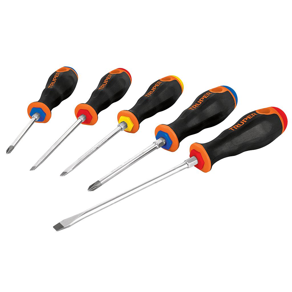 ****Truper Comfort Grip Screwdriver Set, 5 pcs