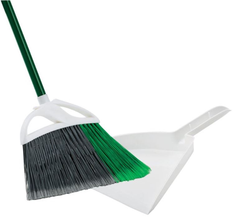 ****Libman Steel Handle Large Precision Angle Broom 13 In. W. x 54 In. L. with Dustpan