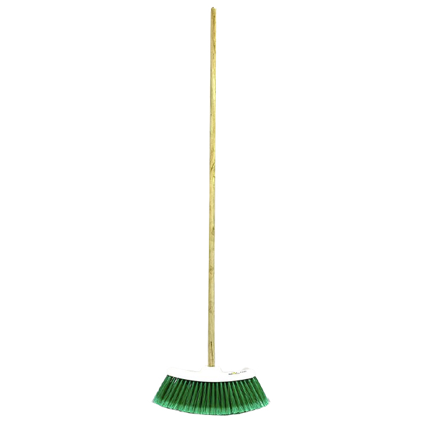 Mr. Save Short Bristle Soft Broom with Wood Handle