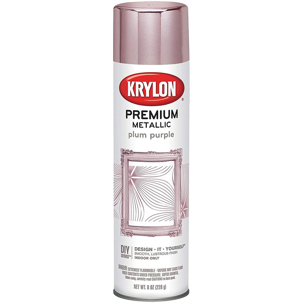 Krylon Premium Metallic Spray Paint Resembles Actual Plating, Plum Purple