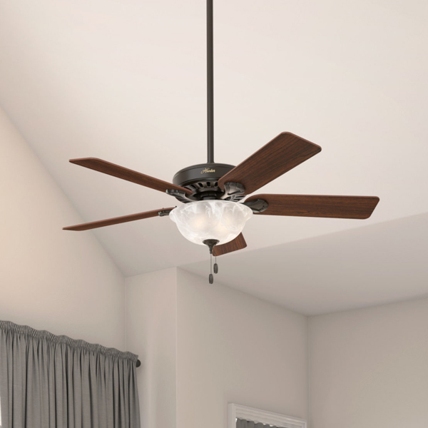 Hunter Revolutions 52In. Classic Deluxe Ceiling Fan with Light, New Bronze