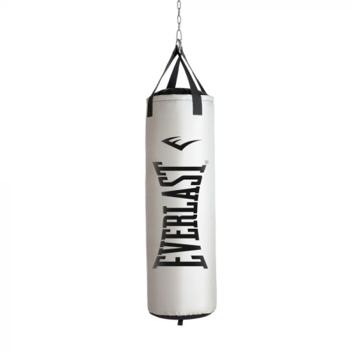 Everlast Heavy Punching Bag 60LB Silver &amp; Black