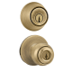 Kwikset Polo Entry Knob Combo, Antique Brass