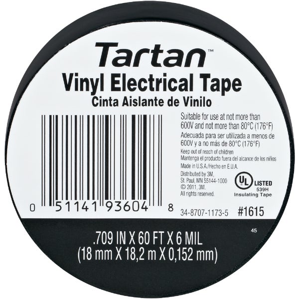 ****3M Tartan General Purpose 3/4 In. x 60 Ft. Vinyl Plastic Electrical Tape