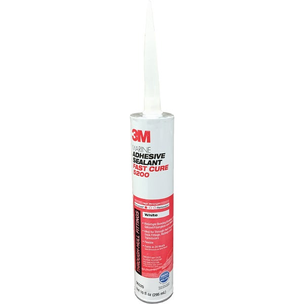 ****3M 10 Oz. White 24-Hour Fast Cure Marine Adhesive Sealant 5200