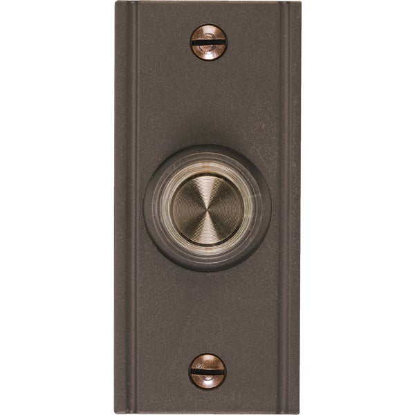 Heath Zenith Wired Oil Rubbed Bronze Metal Body LED Lighted Doorbell Push-Button****