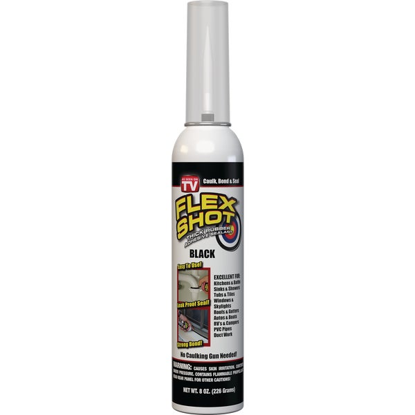 ****Flex Shot Adhesive Rubber Sealant 8 Oz Black