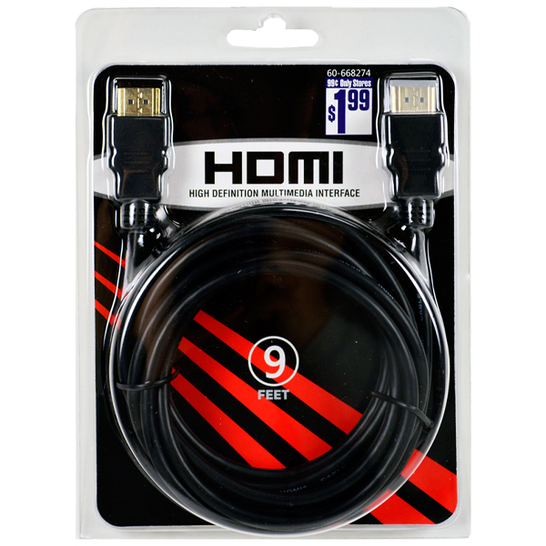 ****HDMI Cable 9ft Blister Pack