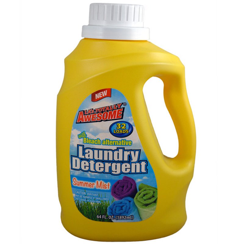 ****Awesome Laundry Detergent w/ Bleach Alternative, Summer Mist, 64oz, 32 Loads