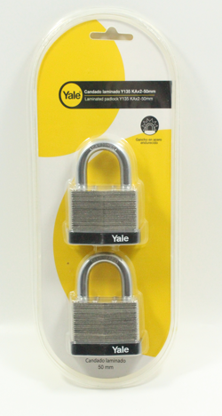 Yale Padlock 135 50mm KAx2 Vis