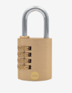 Yale Y151- Brass Combination Padlock (30 mm) - 3 Dial Lock 1000 Combinations - Standard Security