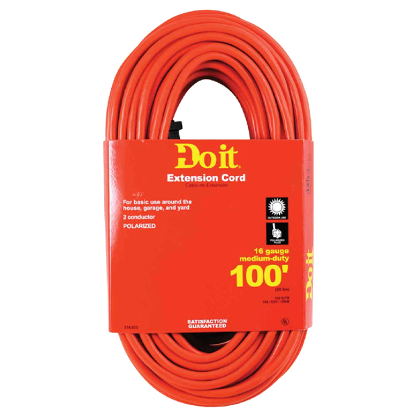 Do it Polarized Outdoor Extension Cord 100 Ft 16/2