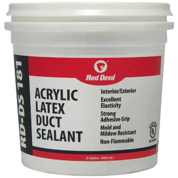 ****Red Devil Acrylic Latex Duct Sealant RD-DS 181 0.5 Gal Gray