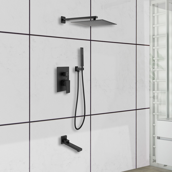 Royal Homes Shower Set, Black