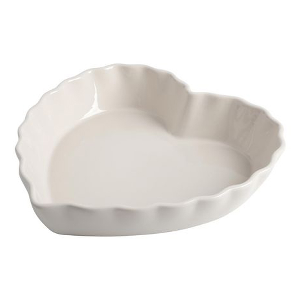 ****Martha Stewart Heart Shape Bakeware 11in Stoneware Blush