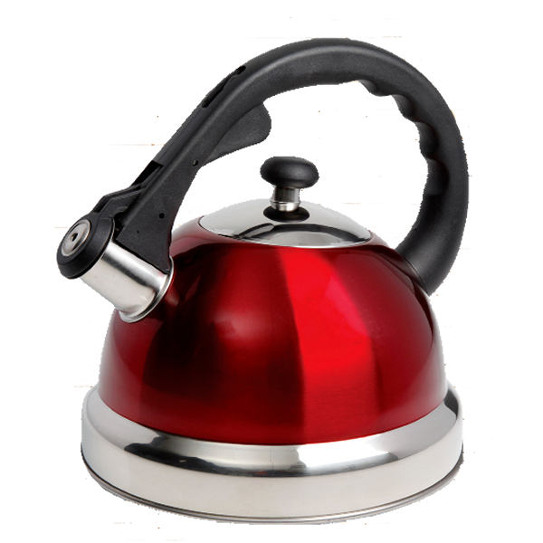 Mr. Coffee Whistling Tea Kettle Claredale 2.2 Qt Red