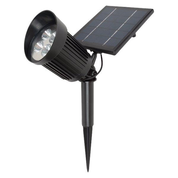 ****Moonrays Black 8 SMD LED Up to 8-Hour Run Time Solar Spotlight