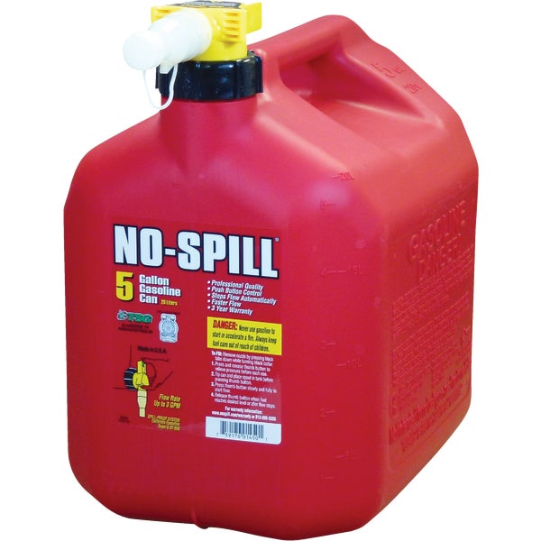 ****No-Spill Gasoline Fuel Can 5 Gal. Plastic, Red