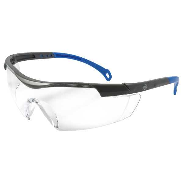 ****GE Gray/Blue Safety Glasses Clear