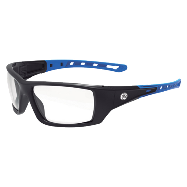 ****GE Black/Blue Safety Glasses Clear Lens