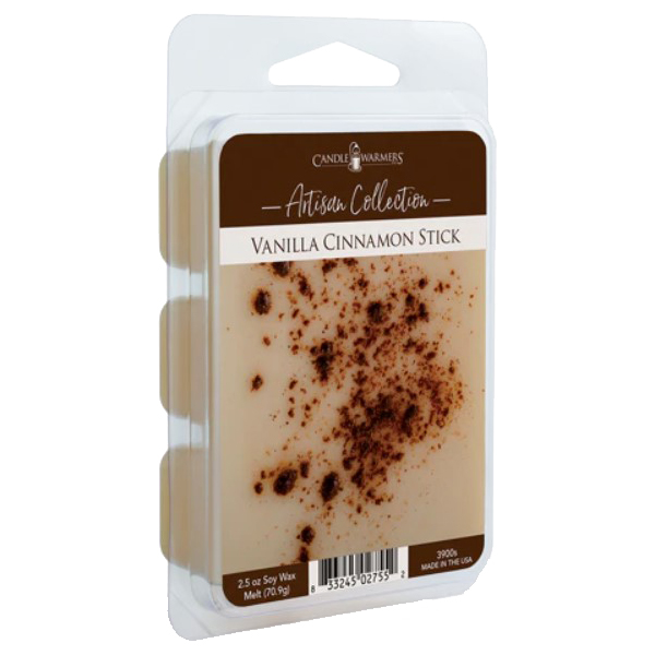 Candle Warmers 2.5oz Artisan Wax Melt, Vanilla Cinnamon Stick