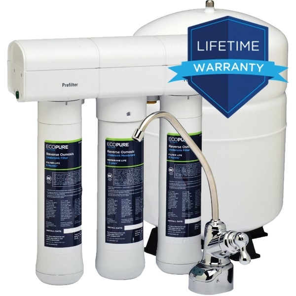 EcoPure Drinking Water Filtration System Reverse Osmosis