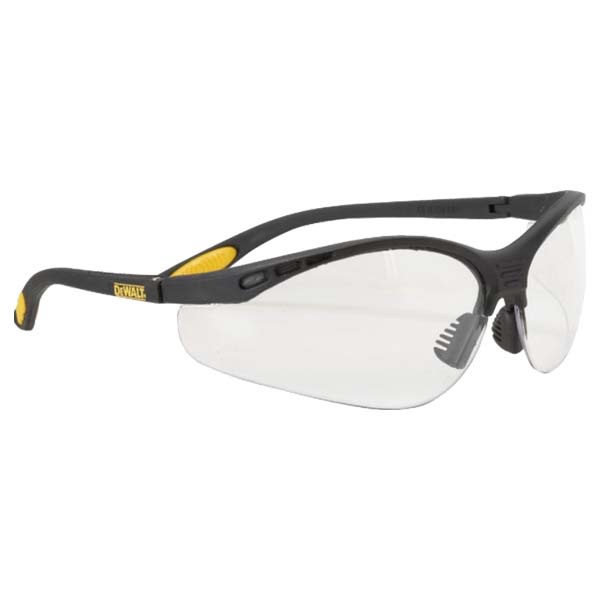 ****DeWalt Reinforcer Clear Lens Safety Glasses with Black/Yellow Frame