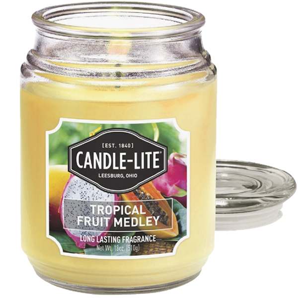 Candle Lite 18 Oz. Everyday Tropical Fruit Medley Jar Candle