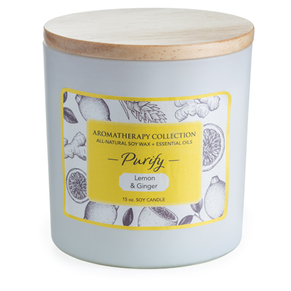 ****Candle Warmers 15oz Purify Aromatherapy Candle - Lemon &amp; Ginger