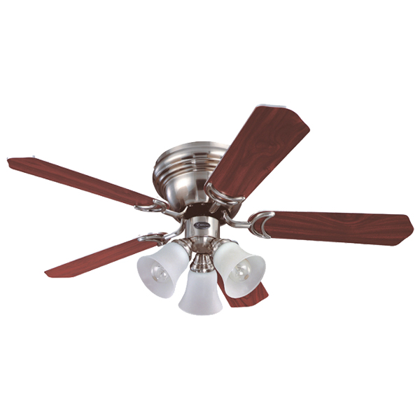 Westinghouse Contempra Trio Ceiling Fan 42 In. Brushed Nickel/ Rosewood