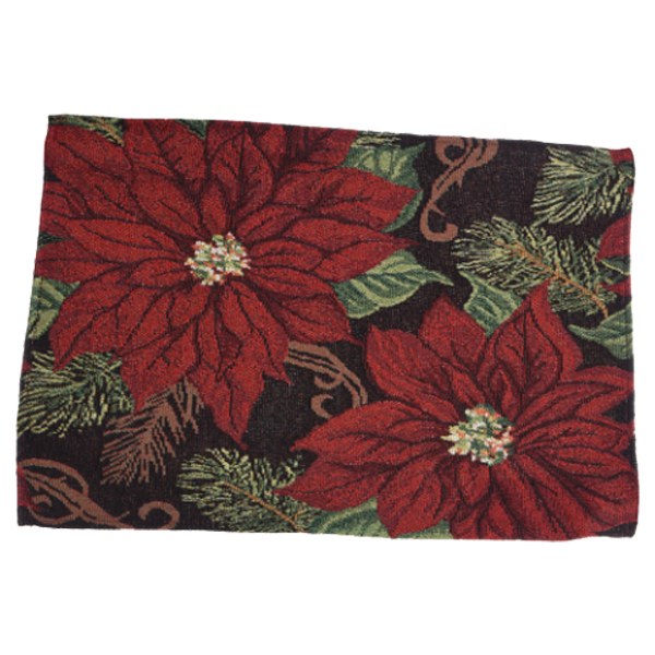 Miro Christmas Placemat Poinsettia 13x18in