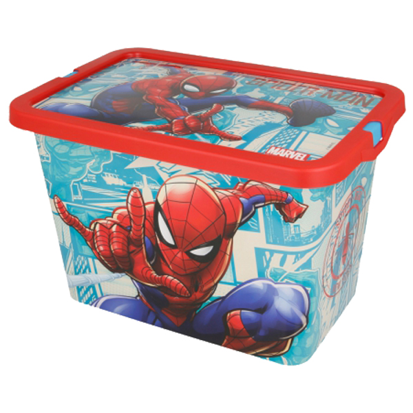 ****Disney Kids Storage Click Box 23L Spiderman Comics