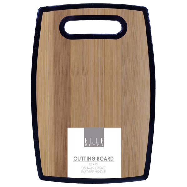 Elle Decor Cutting Board Wood Design 12x15in