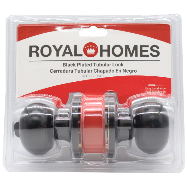 Royal Homes Tubular Lock Black