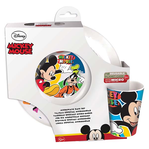 ****Disney Kids 3-pc Microwavable Set - Bowl, Plate &amp; Tumbler - Mickey Cool Summer