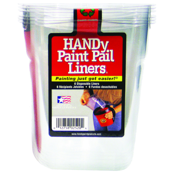 ****HANDy Paint Pail Liner 1 Qt. Clear 6-Pack