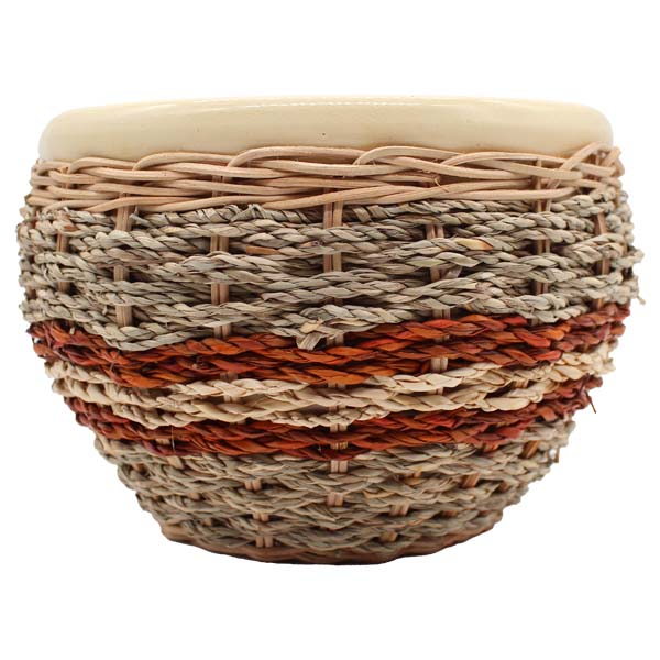 ****Classy Homes Ceramic Plant Pots Seagrass M