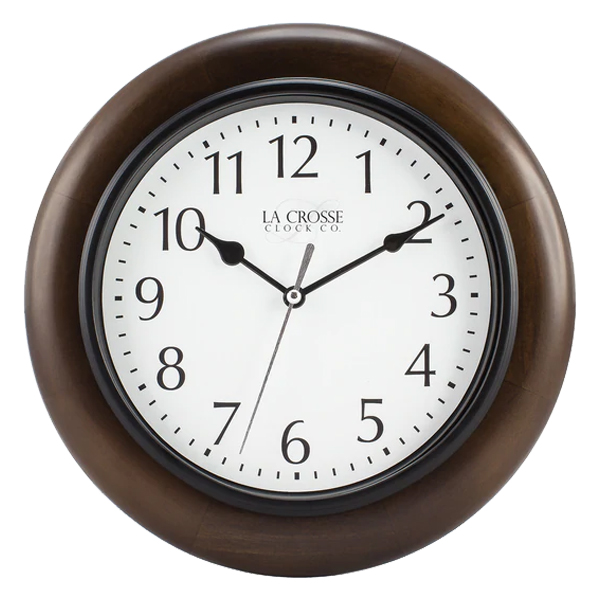 La Crosse Wall Clock 10 In. Wood