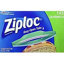 Ziploc Sandwich Food Storage Bag 145 CT