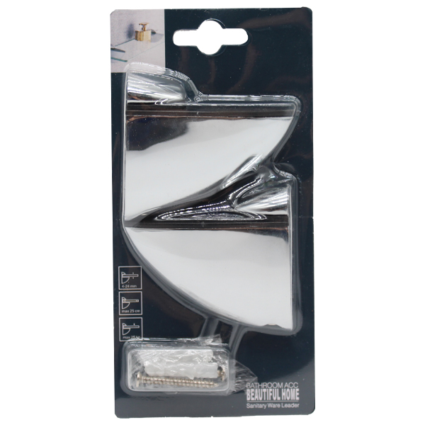 ****Classy Homes Shelf Clips Glass /Chrome 2pc