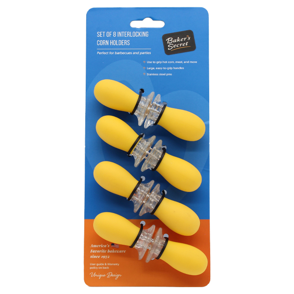 ****Baker's Secret 8pc Interlocking Corn Holders