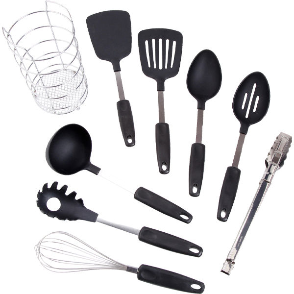 Gibson Chefs Better Basics 9pc Nylon Tool Set with Caddy