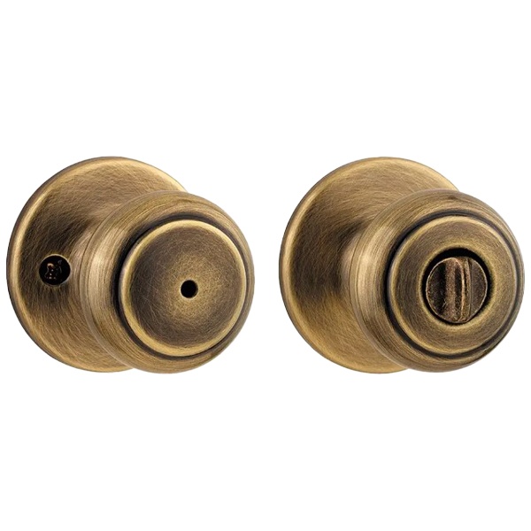 Kwikset Privacy Antique Brass Knob