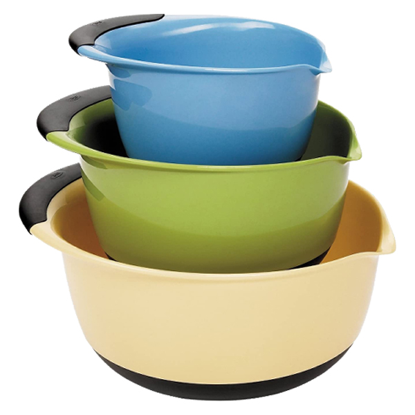 ****OXO SoftWorks 3pc Plastic Mixing Bowl Set