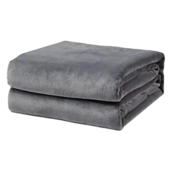 ****L'Baiet King Blanket 108In.x90In.- Grey Fleece