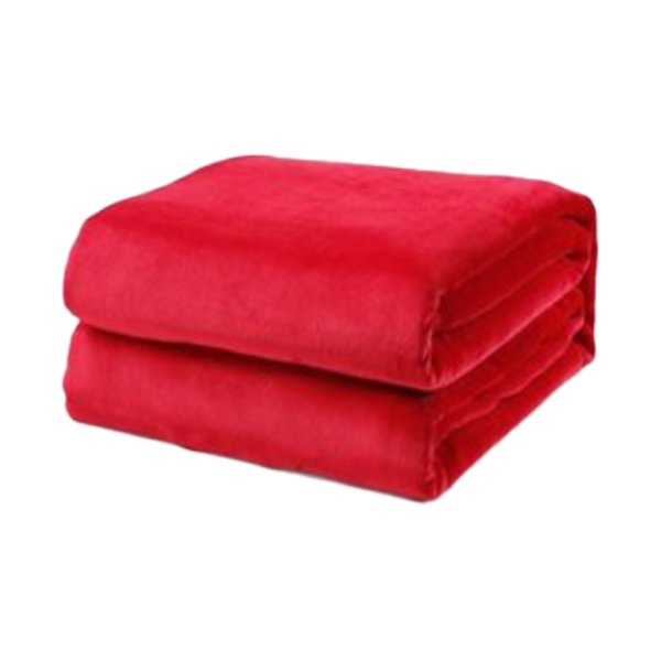 ****L'Baiet Throw Blanket 50In.x 60In.- Red Fleece