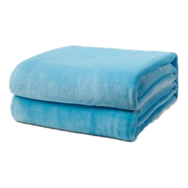 ****L'Baiet Twin Blanket 60In.x80In. - Blue Fleece